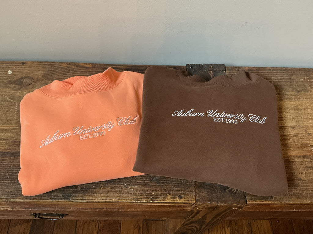 Auburn University Club Scripted Mock Neck Sweatshirt