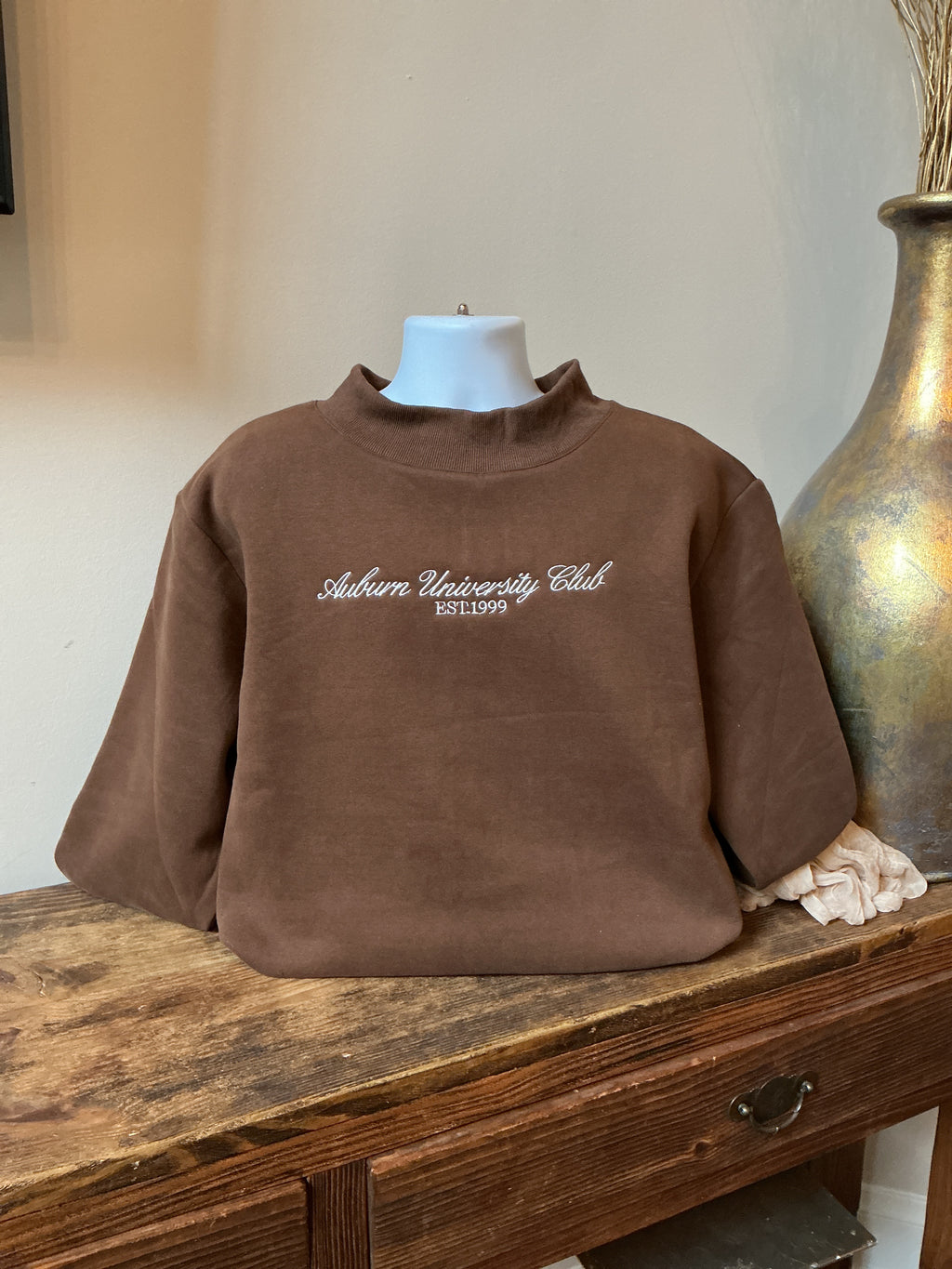 Auburn University Club Scripted Mock Neck Sweatshirt