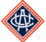 A diamond-shaped graphic with a navy blue center, white stylized lettering, a red and black border, and the numbers 19 and 99 in white on a black background.