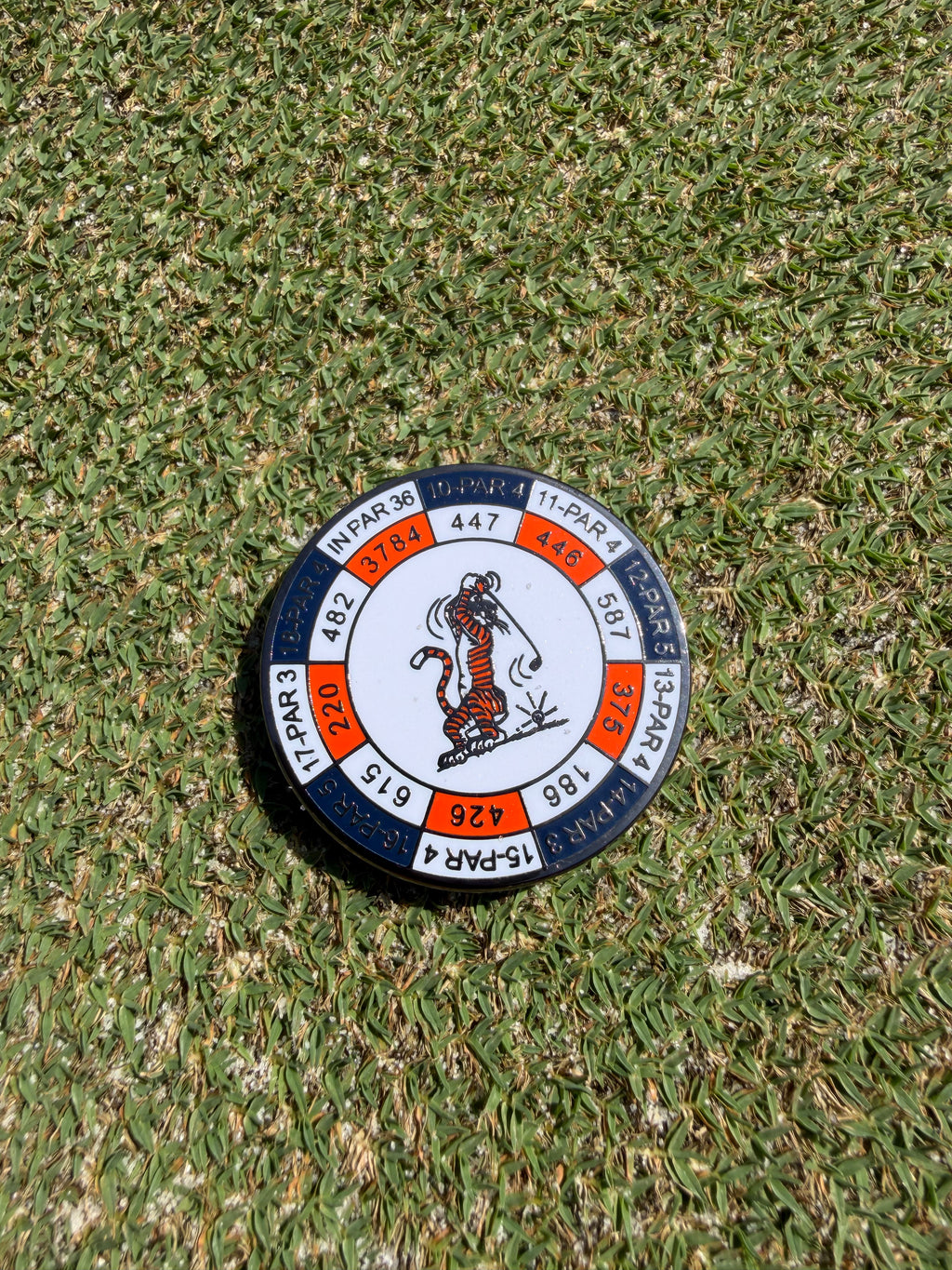 PRG AUC Yardages Nickel / Gunmetal Reversible Ball Marker