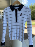 B. Draddy Swingin’ Aubie Womens Long Sleeve Sweater Polo